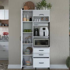 Aamiaiskaappi JE112 - 2958 valkoinen*Linento Furniture Online