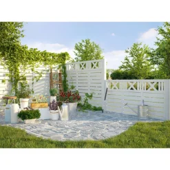 Aitaelementti Marit 6 150x180 cm valkoinen 5 kpl/pkt*Palmako Hot