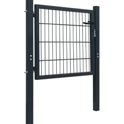 Discount Aitaportti yksiovinen antrasiitin harmaa 106x130cm Portit