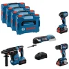 Akkukonesarja Bosch Professional 4 konetta 18V 4,0+2x5,5 Ah akuilla + 4x L-Boxx*Bosch Power Tools Sale