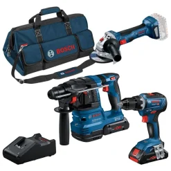 Sale Akkukonesarja Bosch Professional GSR 18V-55, GWS 18V-7, GBH 18V-22, 2x4,0 Ah akuilla + laukku Akkukonesarjat