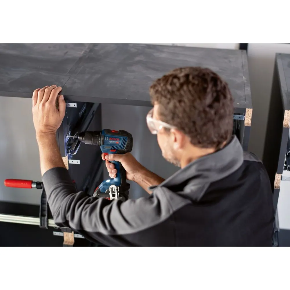 Akkukonesarja Bosch Professional GDR 18V-200 + GSR 18V-55, 2x4,0 Ah akuilla + L-Case Akkukonesarjat