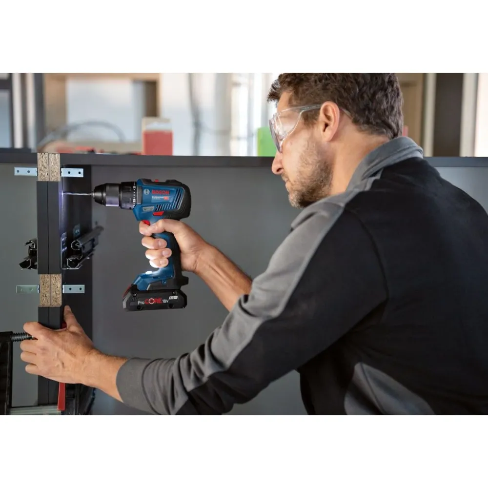 Akkukonesarja Bosch Professional GDR 18V-200 + GSR 18V-55, 2x4,0 Ah akuilla + L-Case Akkukonesarjat