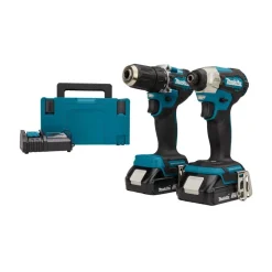 Akkukonesarja DLX2423AJ (DDF487+DTD157) 18V 2x2,0 Ah akuilla + Makpac*Makita Clearance