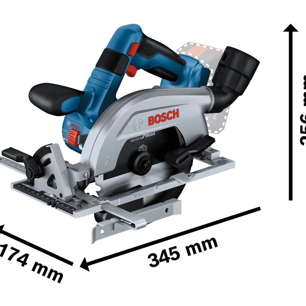 Akkukäsipyörösaha Bosch Professional GKS 18V-57-2 L Solo 18V ilman akkua*Bosch Power Tools Online