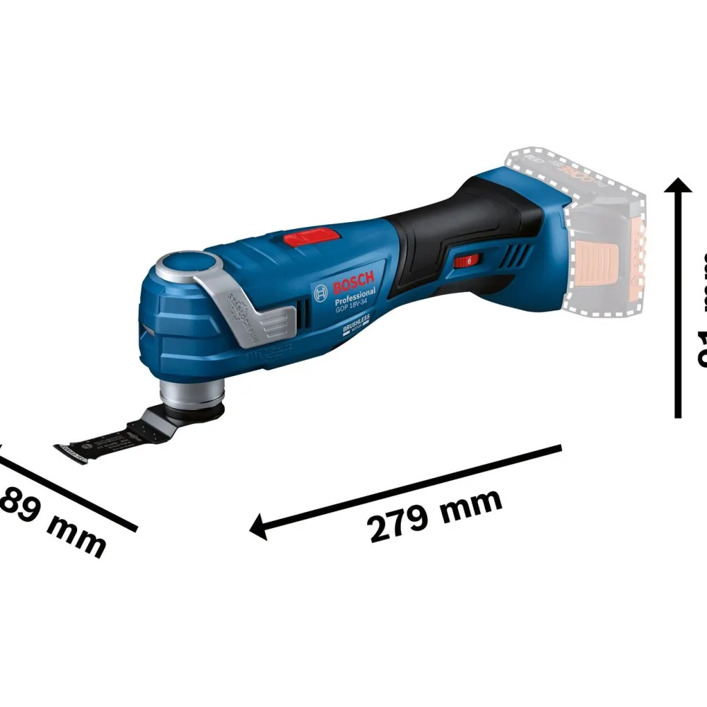 Akkumonitoimityökalu Bosch Professional GOP 18V-34 Starlock Solo 18V ilman akkua + L-Boxx*Bosch Power Tools Best