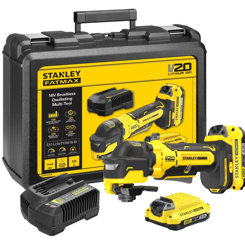 Akkumonitoimityökalu FatMax V20 SFMCE510D2K-QW 18V 2x2,0 Ah akuilla*Stanley Hot