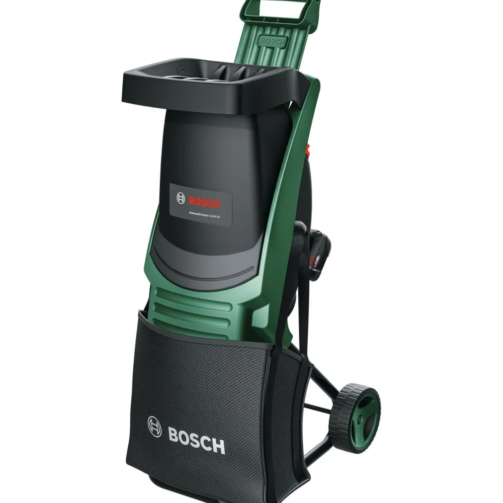 Outlet Akkuoksasilppuri Bosch UniversalShredder 2x18V-25 2x4,0 Ah akuilla Oksasilppurit