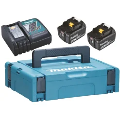 Akkupaketti LXT 18V PowerPack 2x5,0 Ah ja DC18RC + Makpac*Makita Outlet