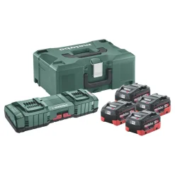 Akkupaketti 18V 4x8,0 Ah pikakäyttöisellä laturilla ASC 145 Duo*Metabo New