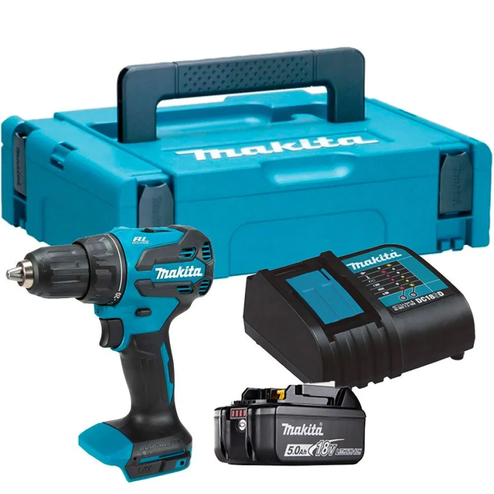 Akkuporakone LXT DDF490 50/27Nm 18V 5,0 Ah akulla + Makpac 1*Makita New