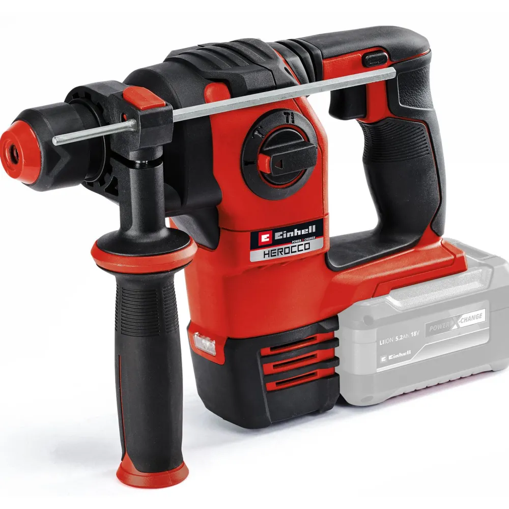 Akkuporavasara Power X-Change Herocco SDS+ 18V ilman akkua + E-Box -salkku*Einhell Discount