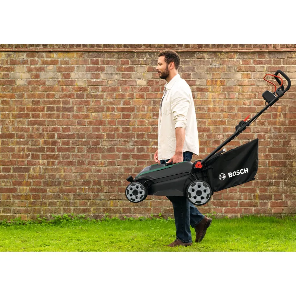 Discount Akkuruohonleikkuri Bosch Rotak 18V2-43 2x18V 2x4,0 Ah akuilla Akkuruohonleikkurit