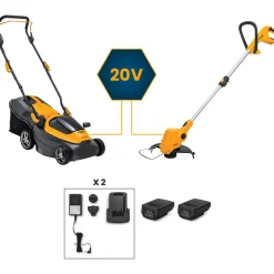 New Akkuruohonleikkuri Collector 136e Kit 20V 2x2,0 Ah akuilla + GT 100e trimmeri Keräävät Ruohonleikkurit|Akkuruohonleikkurit