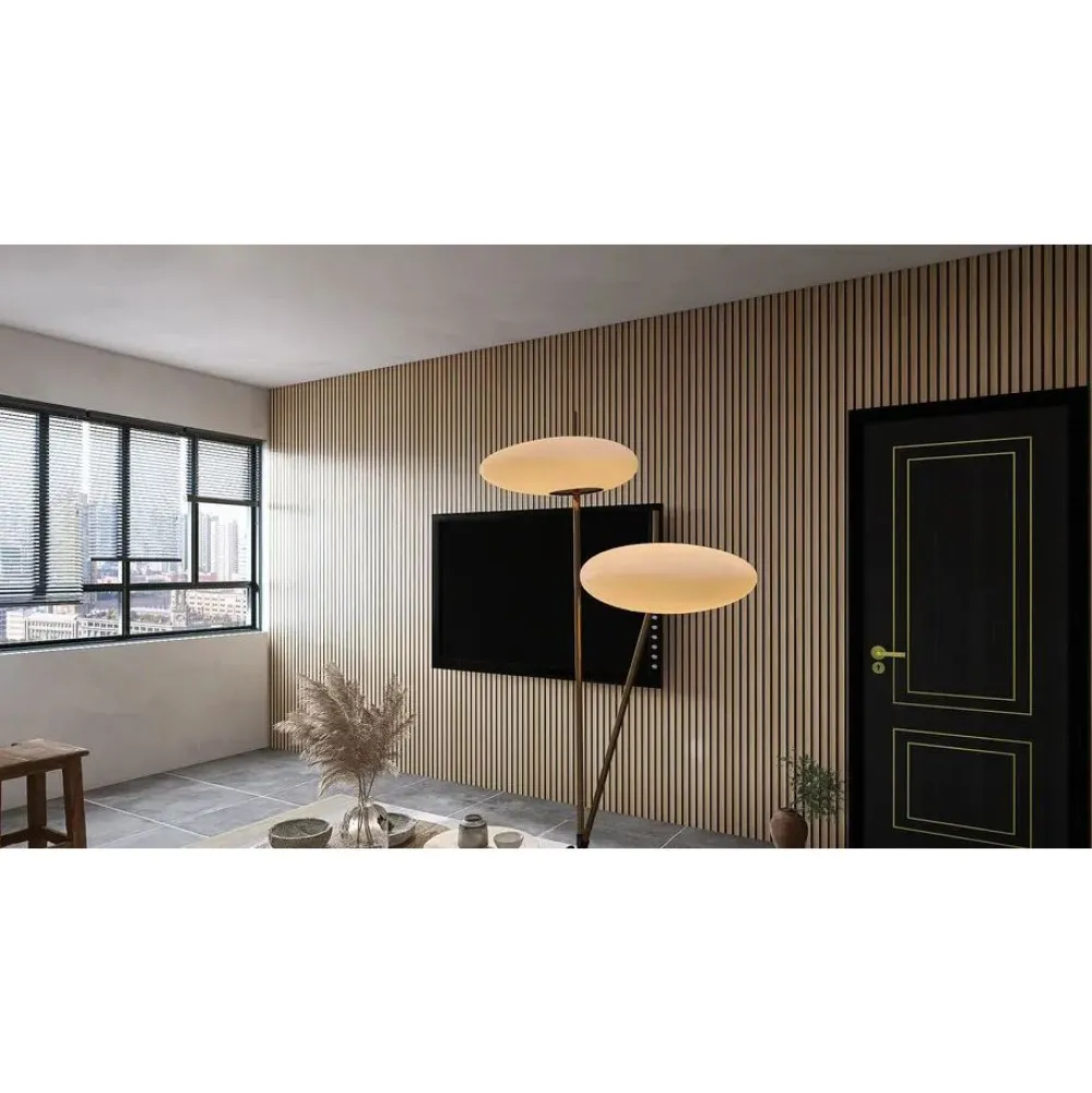 Akustiikkalevy rimapaneeli, 21x605x2400mm, vaalea tammi puuviilu*Aarni Outlet