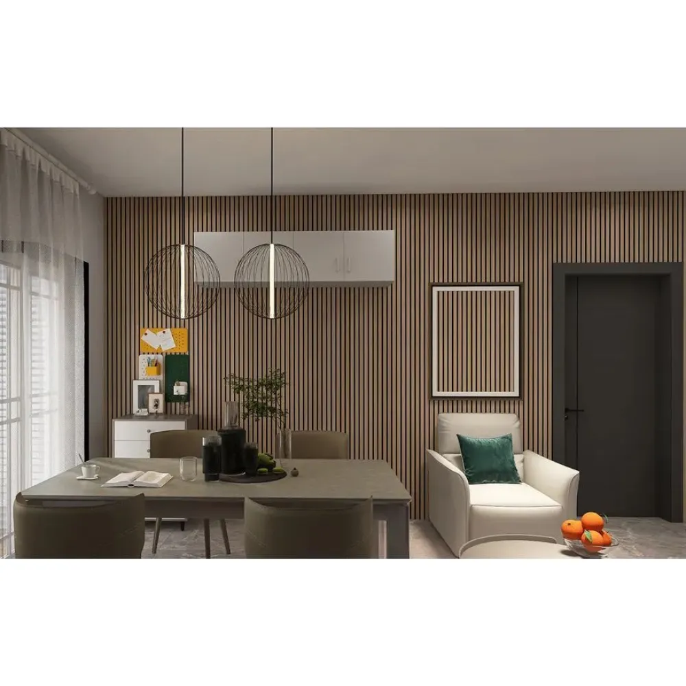 Sale Akustiikkalevy rimapaneeli, 21x605x2400mm, öljytty tammi puuviilu Sisustuslevyt|Rimaseinät