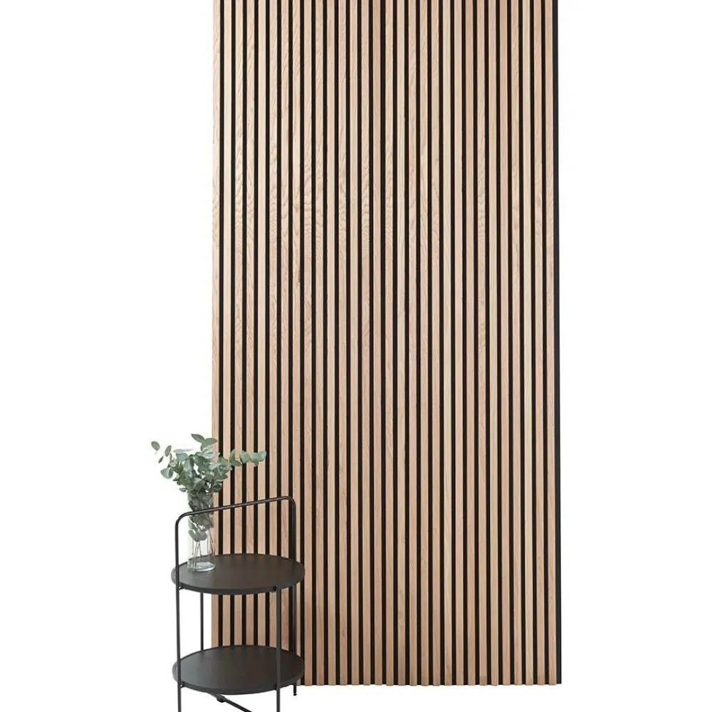Clearance Akustiikkalevy Premium, 22x605x2440mm, vaalea tammi puuviilu Sisustuslevyt|Rimaseinät