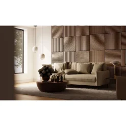 Best Akustiikkalevy Fog&Venø By Venø, 20x600x600mm, mdf, tammi, musta huopa, 2kpl Sisustuslevyt|Rimaseinät