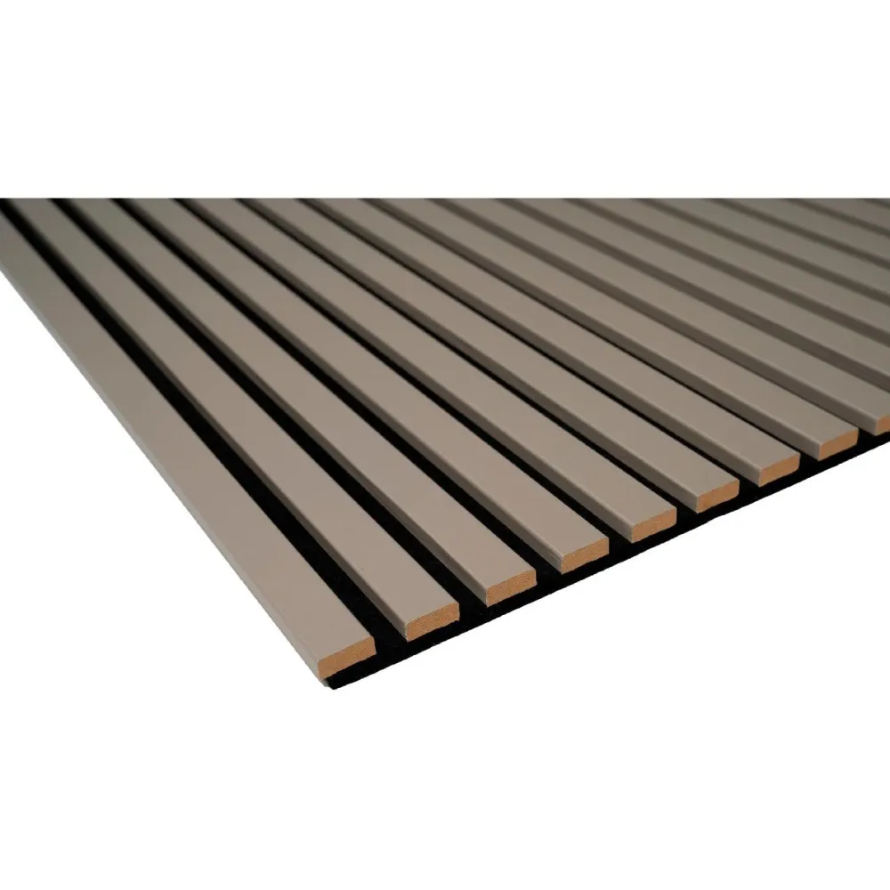 Hot Akustiikkalevy Fog&Venø By Venø, 20x600x2400mm, mdf, hiekanvärinen, musta huopa Sisustuslevyt|Rimaseinät