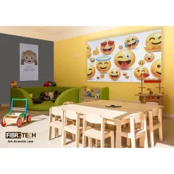 Akustiikkataulu Art Acoustic Emoji III, 9x600x1200mm, valkoinen*Fibrotech New