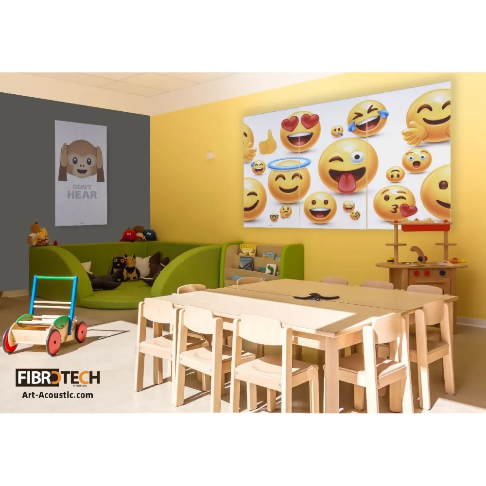 Akustiikkataulu Art Acoustic Emoji I, 9x600x1200mm, valkoinen Akustiikkataulut