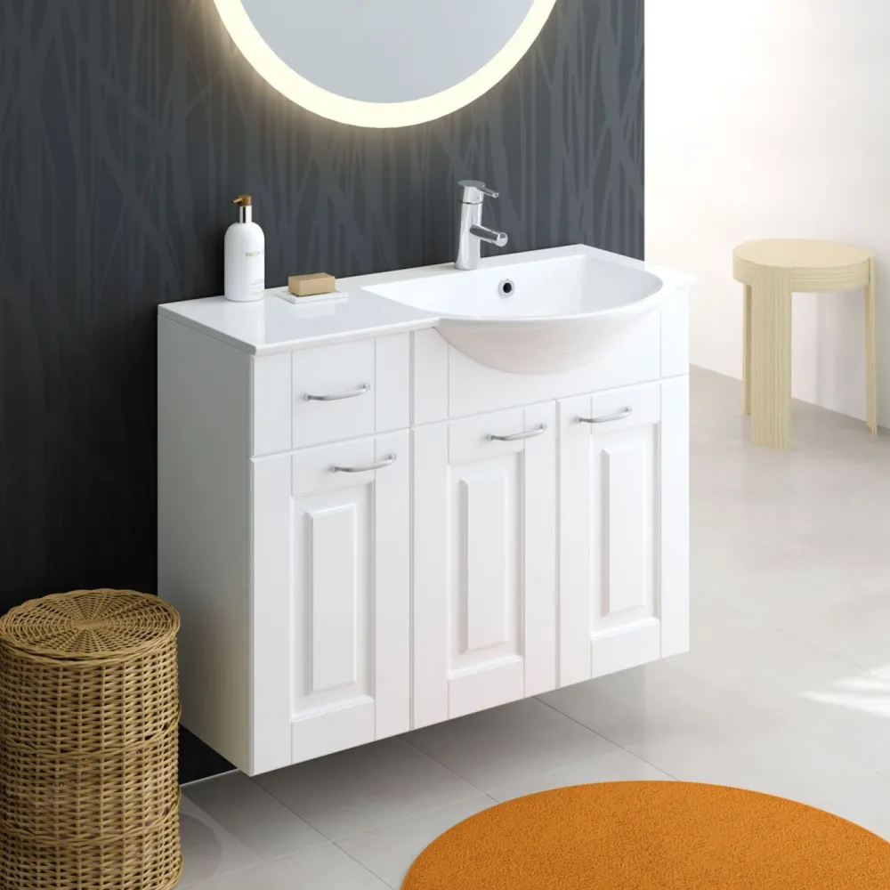 Allaskaappi altaalla Marilyn 900, 900x330/460, valkoinen, eri vaihtoehtoja*Otsoson Discount