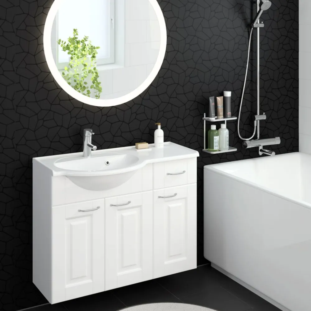 Allaskaappi altaalla Marilyn 900, 900x330/460, valkoinen, eri vaihtoehtoja*Otsoson Discount