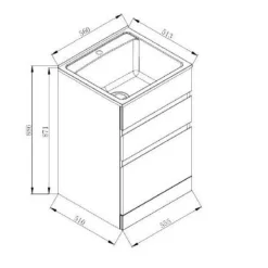 Allaskaappi NTB 5 560x880x520 valkoinen/rst*Nordic Tech Clearance