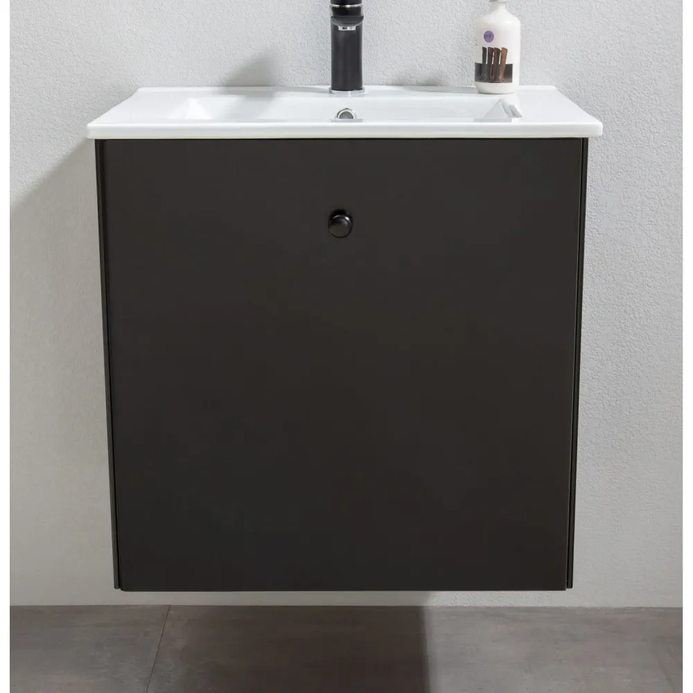 Discount Allaskaappi pesualtaalla Fröjd 620x470x600cm mattamusta Allaskaapit