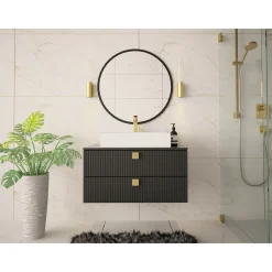 Best Allaskaappi pesualtaalla 80 GARIANO 01, 80cm, musta Allaskaapit