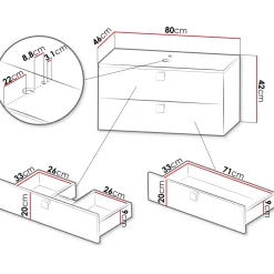 Best Allaskaappi pesualtaalla 80 GARIANO 01, 80cm, musta Allaskaapit