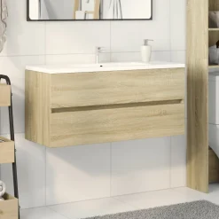Online Allaskaappi Sonoma-tammi 100x38,5x45 cm tekninen puu (49639) Allaskaapit