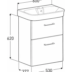 Allaskaappi vetolaatikolla Glow 600*Ido Clearance