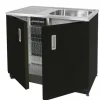 Allaskaappi VTB 10, 900x1000x600mm, musta/rst*Vilan Stainless New