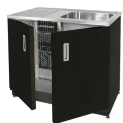 Allaskaappi VTB 10, 900x1000x600mm, musta/rst*Vilan Stainless New