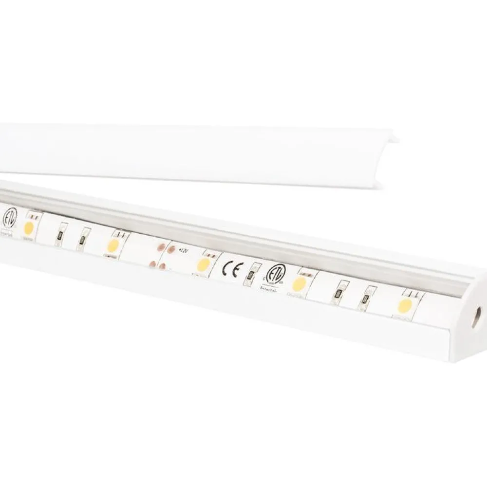 Outlet Alumiiniprofiili Corner Profile, valkoinen, eri kokoja Led-Listat|Led-Valot