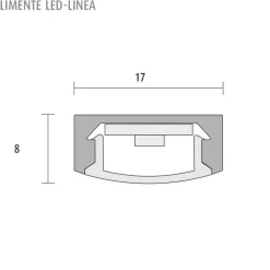Clearance profiili LINEA 2m+2m+1m eri värejä Led-Listat|Led-Muuntajat Ja Led-Tarvikkeet