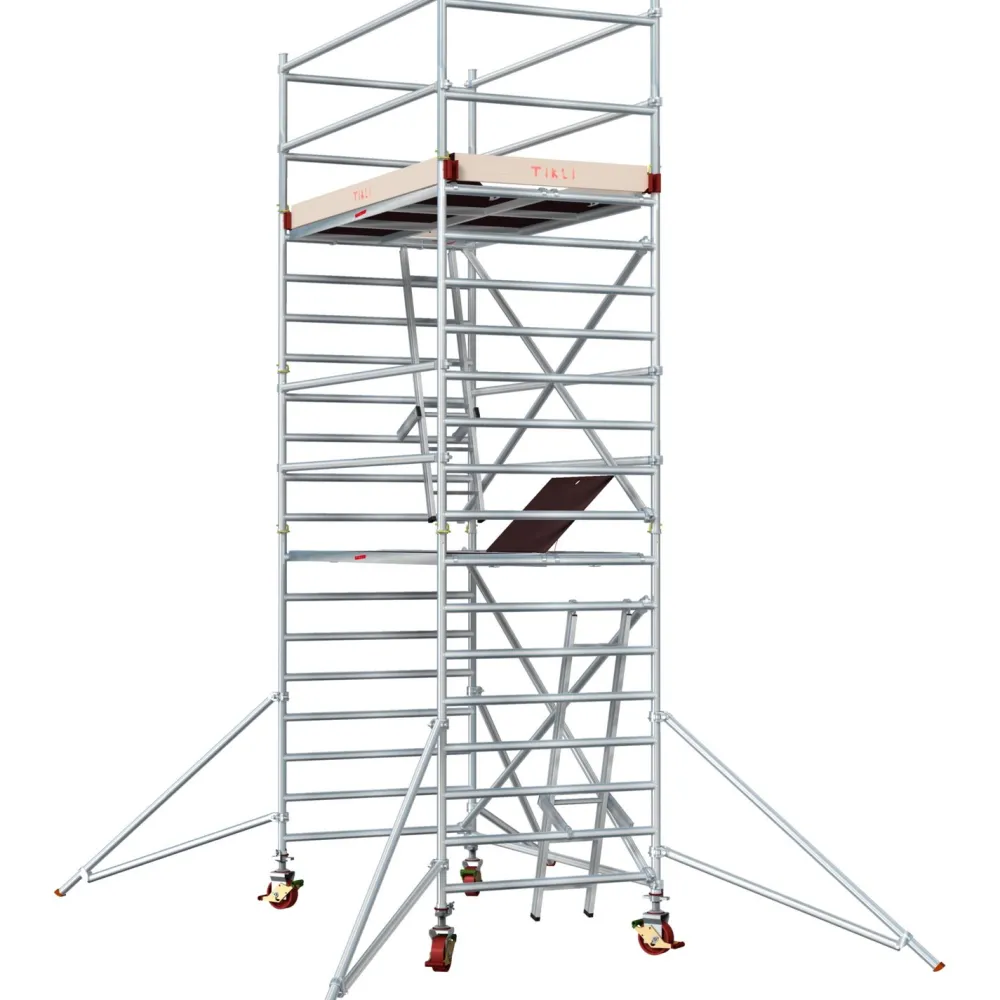 Alumiiniteline Jumbo 9900-4P, tasokorkeus 4.5m, 250x135cm Tikkaat