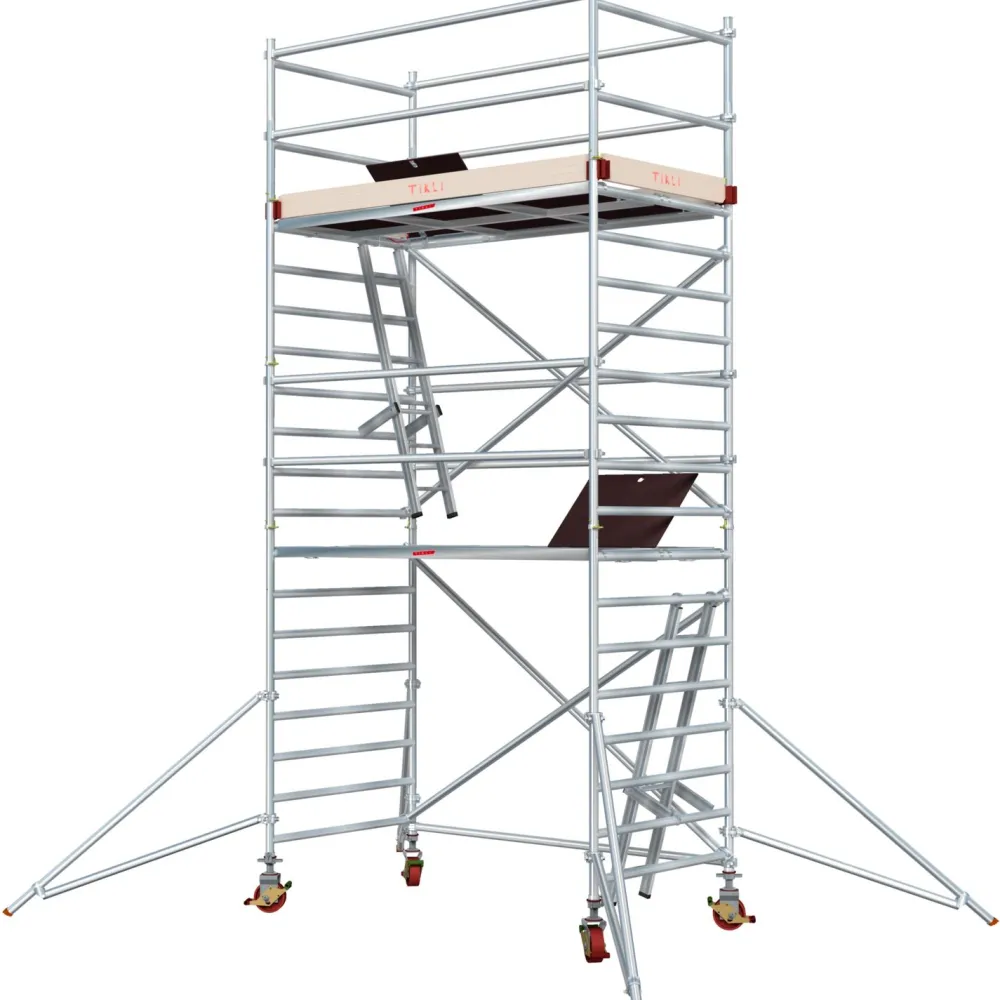 Alumiiniteline Jumbo 9900-4P, tasokorkeus 4.5m, 250x135cm Tikkaat