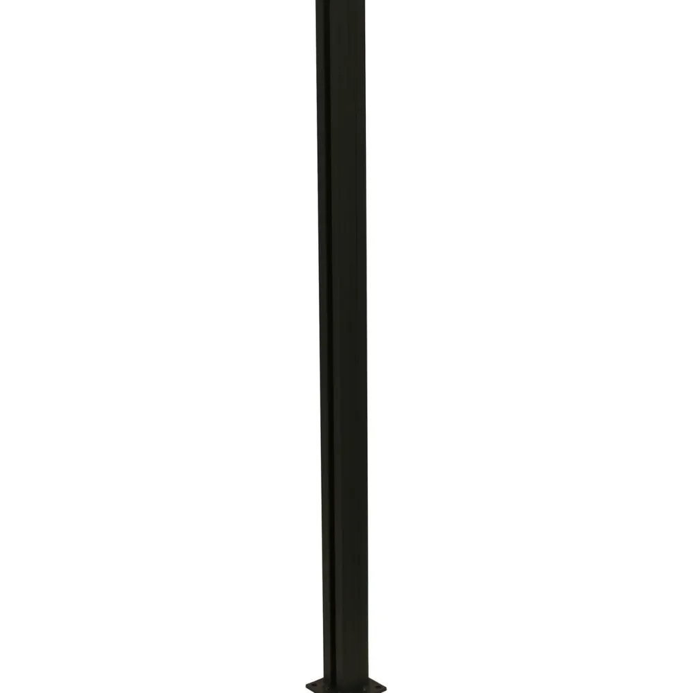 Clearance Alumiinitolppa 100 cm lasipaneelille multi, musta 108 cm Aitatolpat