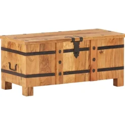 Arkkupöytä 90x40x40 cm täysi akaasiapuu*FinePRICE Best