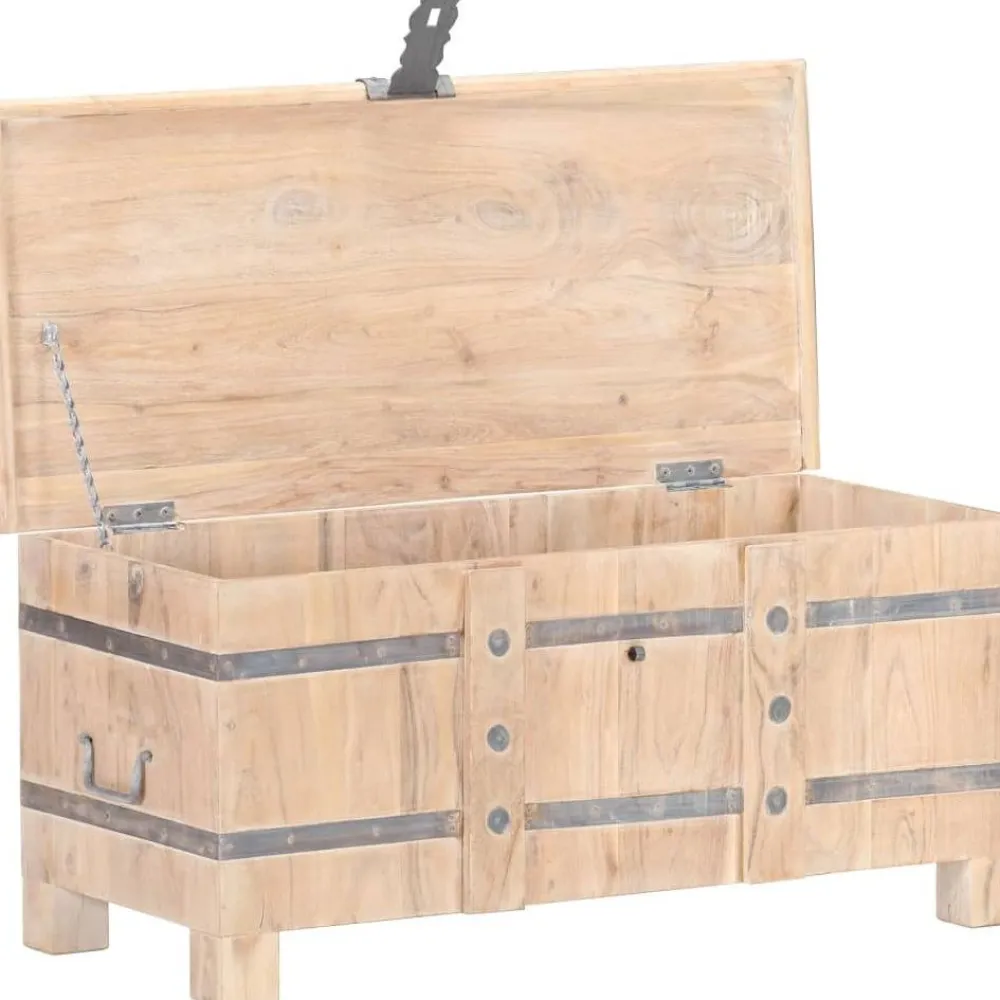 Best Arkkupöytä 90x40x40cm täysi akaasiapuu Säilytysarkut