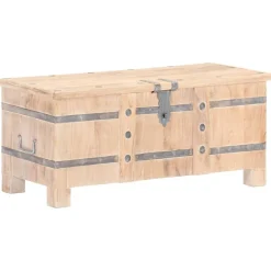 Best Arkkupöytä 90x40x40cm täysi akaasiapuu Säilytysarkut