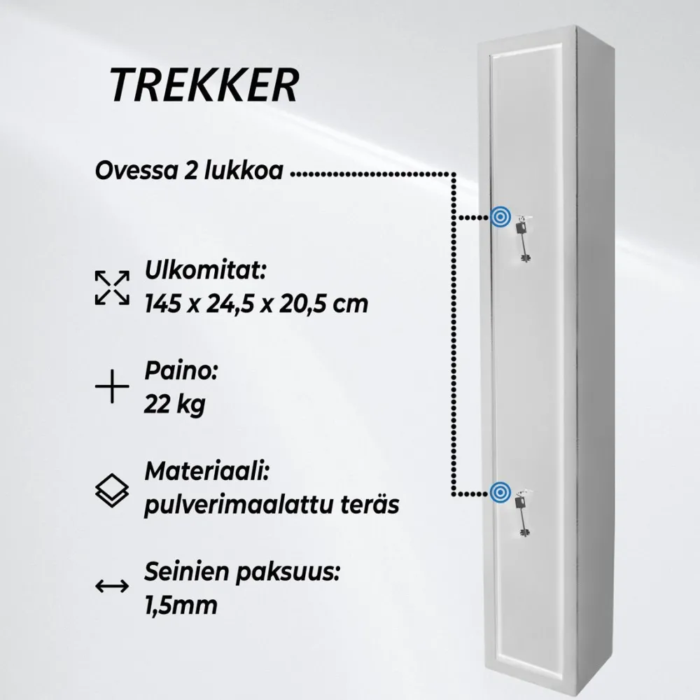 Best Asekaappi 3 aseelle AS300 V3 valkoinen Asekaapit