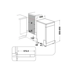 Outlet Astianpesukone IN2FD10CS70W, 45cm Astianpesukoneet