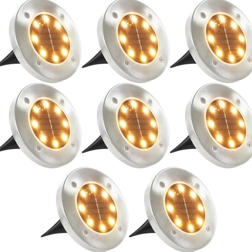 Clearance Aurinkoenergia maavalaisimet 8 kpl led lämmin valkoinen Aurinkokennovalaisimet|Ulkovalaisimet Hämäräkytkimellä