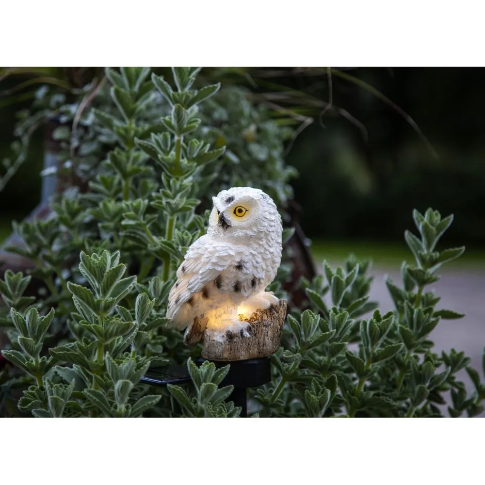 Sale Aurinkokennokoristevalaisin Owl 330x100x130mm beige Aurinkokennovalaisimet|Ulkovalaisimet Hämäräkytkimellä