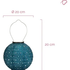 Hot Aurinkokennolyhty Pauleen Sunshine Charm, IP44, 3500K, tummansininen Lyhdyt|Terassivalot Ja Maavalot
