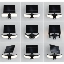 Aurinkokennoseinävalaisin Sonlig 286x137mm USB-ladattava hämäräohjattu liiketunnistin IR IP65 3000K 2x9W 2x1100lm antrasiitti*Paulmann Best