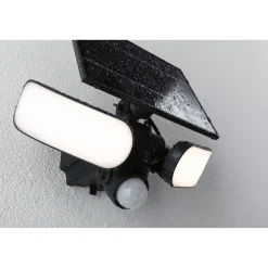 Aurinkokennoseinävalaisin Sonlig 286x137mm USB-ladattava hämäräohjattu liiketunnistin IR IP65 3000K 2x9W 2x1100lm antrasiitti*Paulmann Best